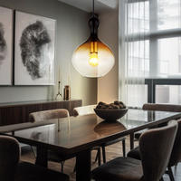 LED HÄNGELEUCHTE Metall Schwarz-Gold - Schwarz, Glas (23/23/120cm) - Globo Lighting