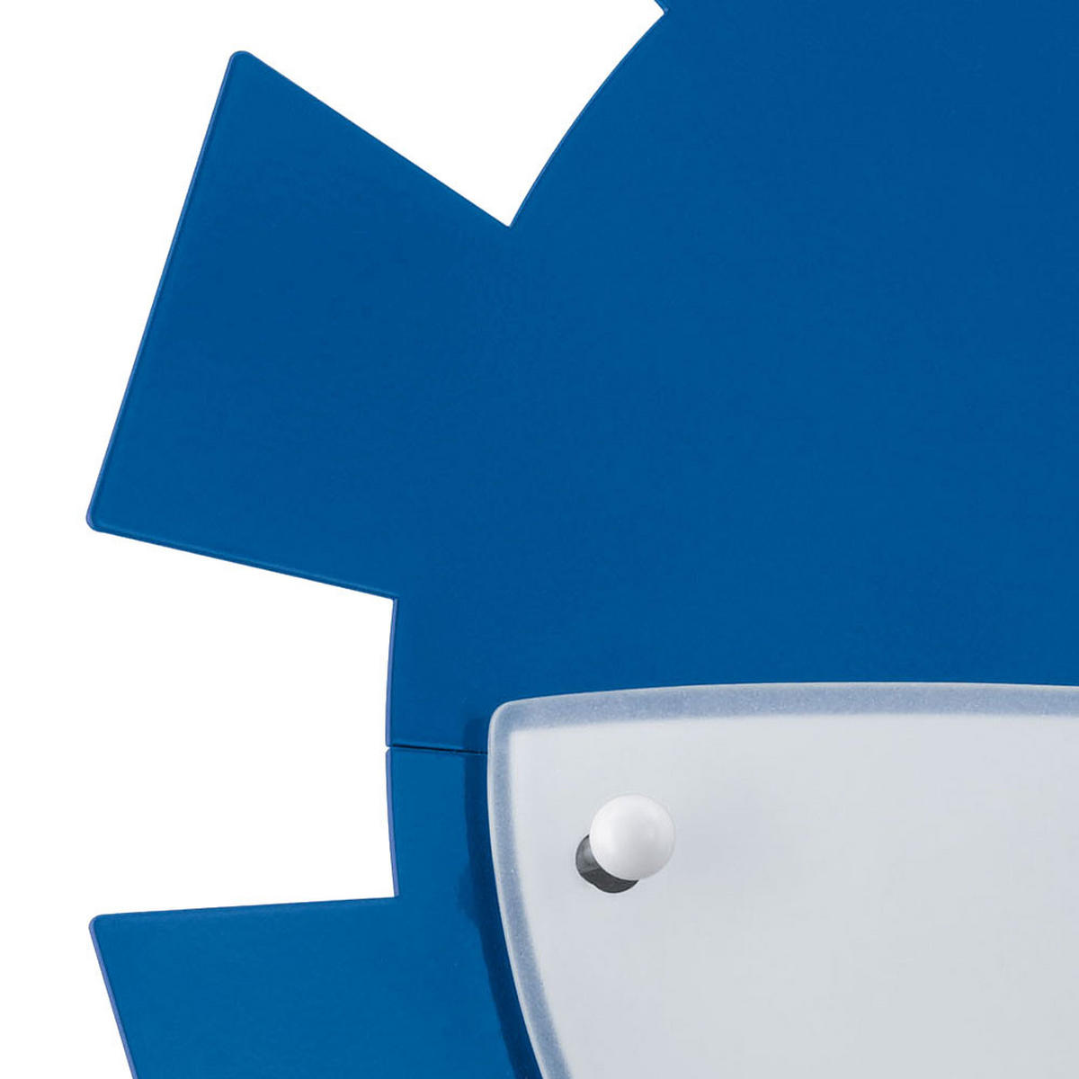 LED WANDLEUCHTE Stahl Blau - Blau, Glas (35/8/35cm)
