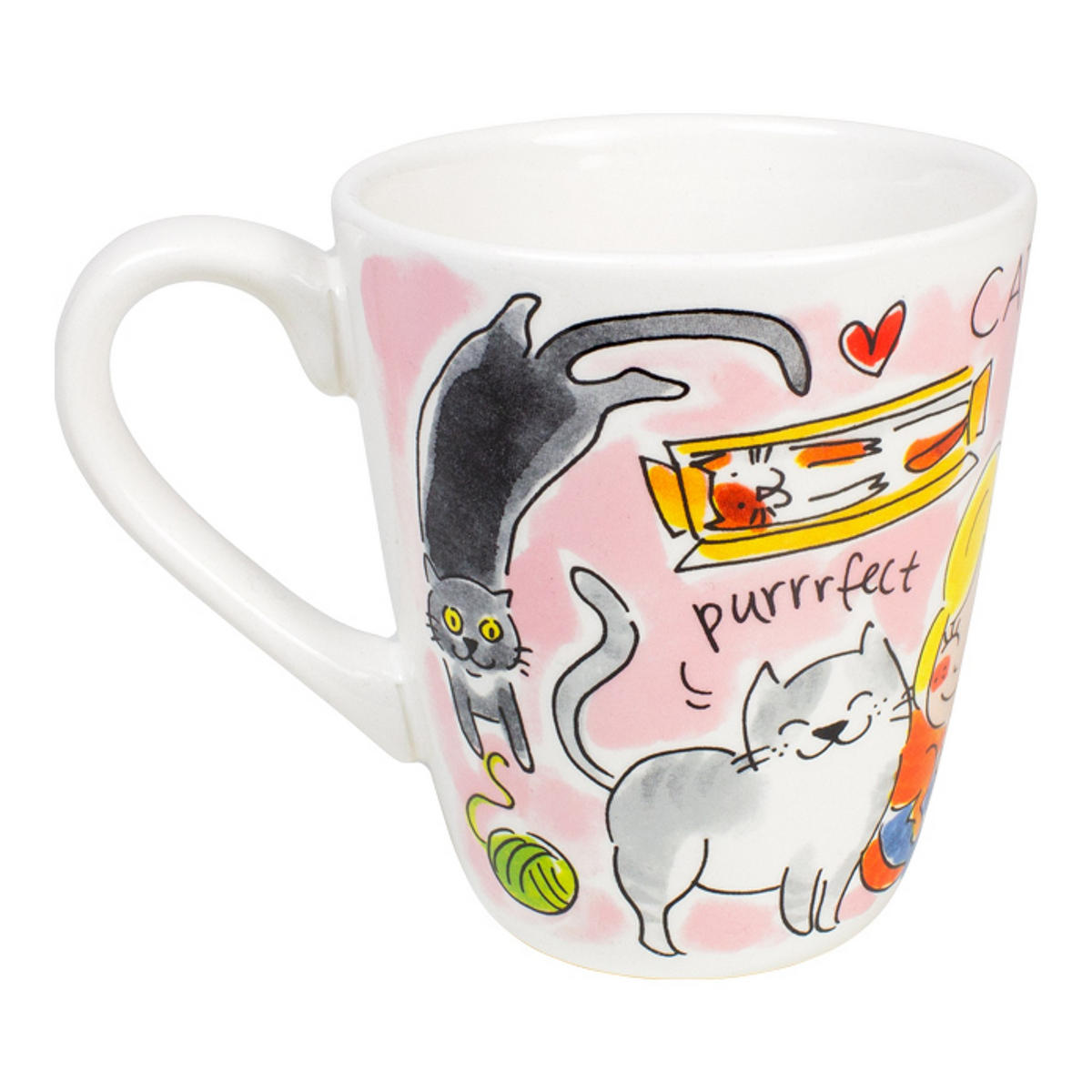 BECHER Katzenliebhaber in Bunt - 350 ml - Multicolor, Keramik (0.35L) - Blond Amsterdam