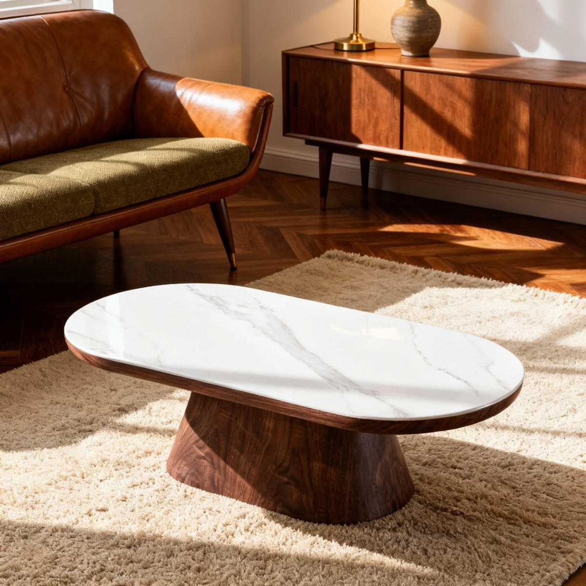 COUCHTISCH aus Keramik 120x60x38cm, dunkelbraun - Dunkelbraun, Holz (120/60/38cm) - Giga Meubel