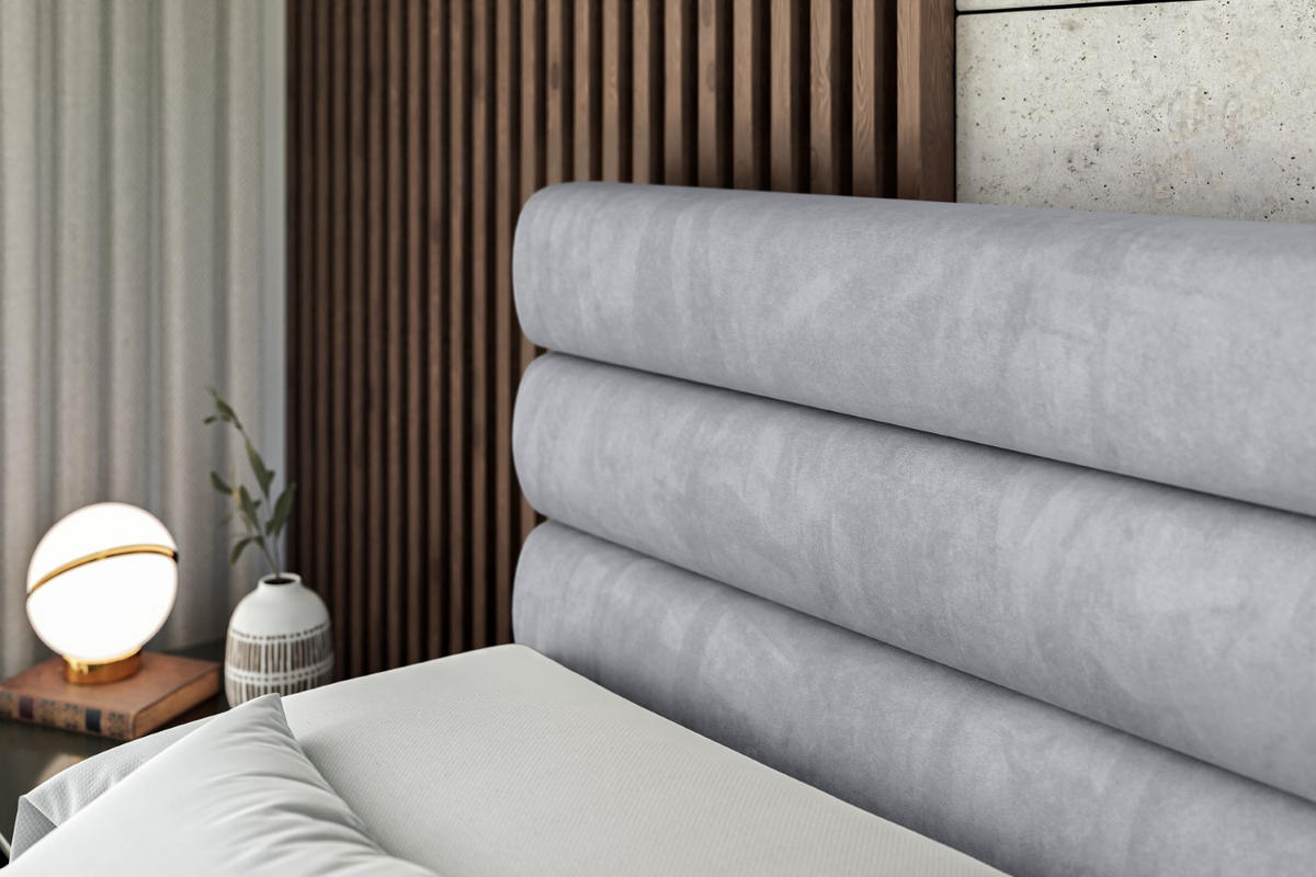BOXSPRINGBETT CELESTIA-Z KING - 200x200 - H3/H4 - Hellgrau - Hellgrau, Holzwerkstoff (200/200cm) - ALTDECOR