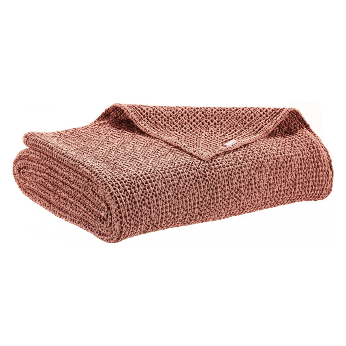 RECYCELTE DECKE Maia terrakotta 180 x 260 cm - Dunkelorange, Textil (180/260cm) - Vivaraise