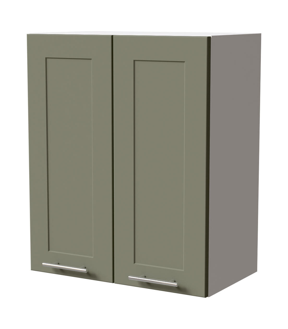 HÄNGESCHRANK Oslo W3/60 Weiß / Reed Green Matt 60 / 32,5 / 72cm - Weiß/Grün, Holz/Holzwerkstoff (60/72/32.5cm) - Feldmann-Wohnen