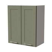 HÄNGESCHRANK Oslo W3/60 Weiß / Reed Green Matt 60 / 32,5 / 72cm - Weiß/Grün, Holz/Holzwerkstoff (60/72/32.5cm) - Feldmann-Wohnen