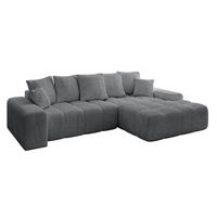 ECKSOFA Ottomane Rechts ENSI-L - 267x164x88 cm Dunkelgrau - Dunkelgrau, Holzwerkstoff/Kunststoff (164/267cm) - ALTDECOR