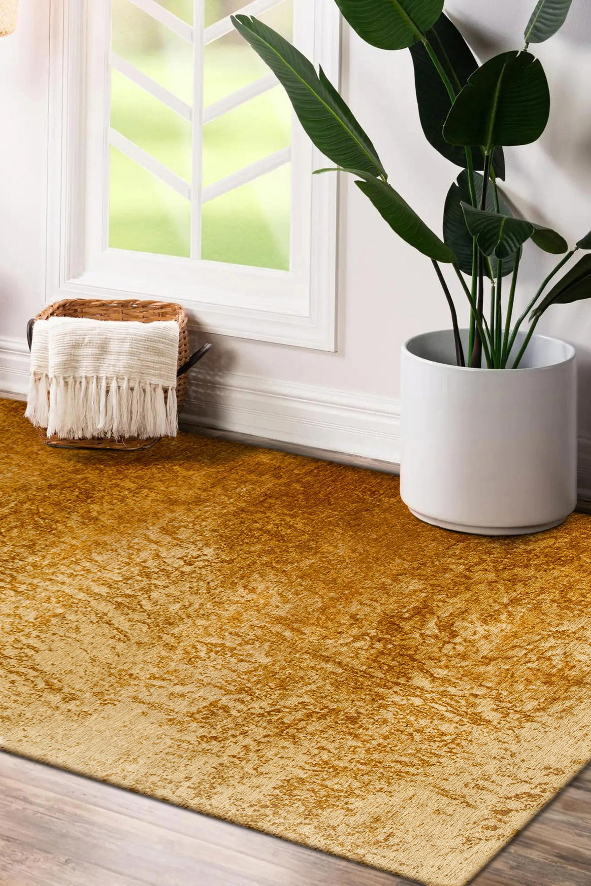 TEPPICH modern Flachgewebe STEW Gelb 140 x 200 cm - Gelb, Textil (140/200cm) - Novatrend