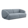 4-SITZER-SOFA Strukturstoff Stoff Blau - Blau/Blaugrau, Kunststoff/Textil (232/81/98cm) - Makamii