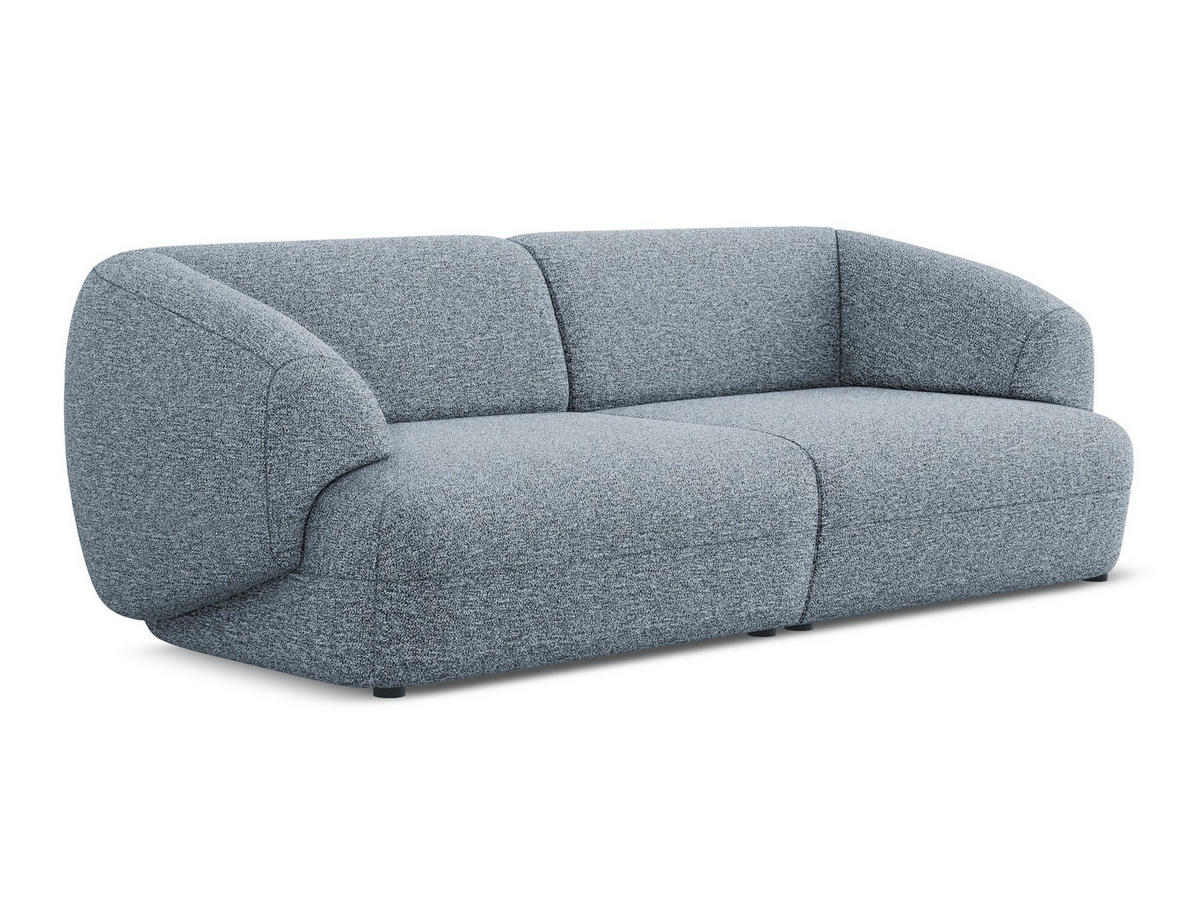 4-SITZER-SOFA Strukturstoff Stoff Blau - Blau/Blaugrau, Kunststoff/Textil (232/81/98cm) - Makamii