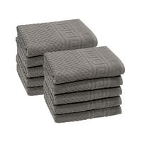 HANDTÜCHER, 10er-Set, 50x100 cm, 100% Baumwolle, Grau - Dunkelgrau, Textil (50/100cm) - Zollner