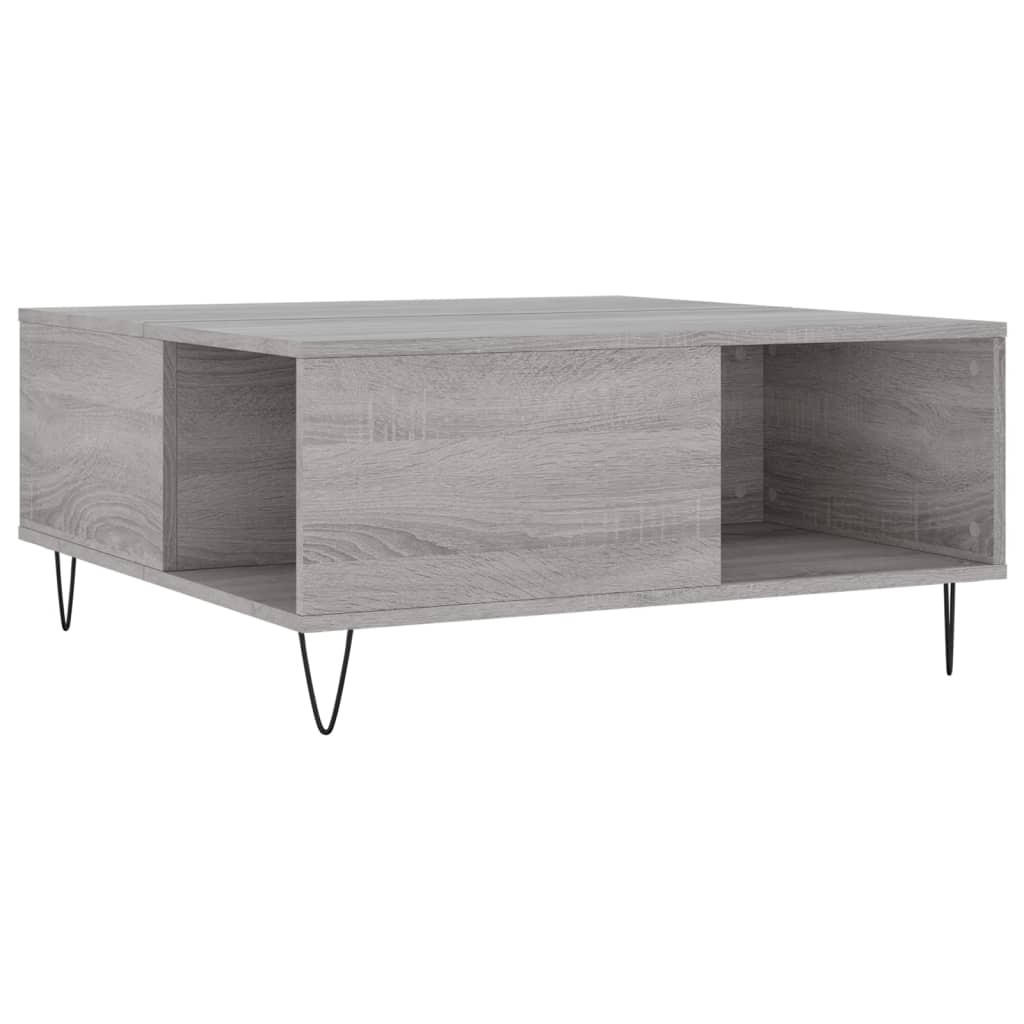 COUCHTISCH Grau Sonoma 80x80x36,5 cm Holzwerkstoff - Grau, Holzwerkstoff (80/80/36.5cm) - furnicato