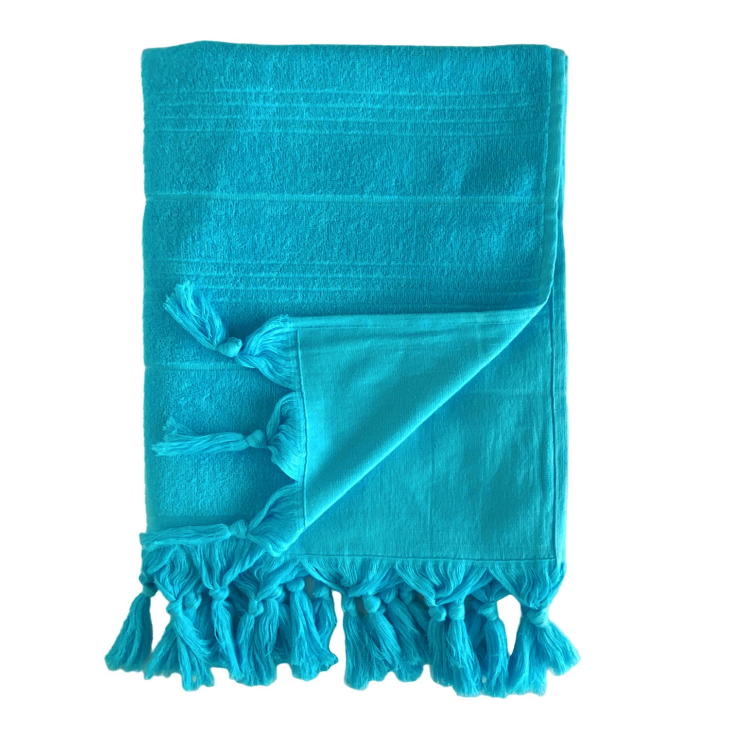 HAMAMTUCH Frottee Hammam Türkis 90x160 330g/m² - Blau, Textil (90/160cm) - LE COMPTOIR DE LA PLAGE