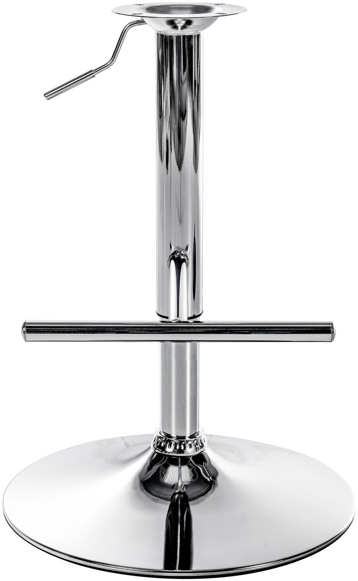 ERSATZ T-Gestell Barhocker 56-77x45x45 cm Chrom - Chromfarben, Metall (45/56/45cm) - furnicato