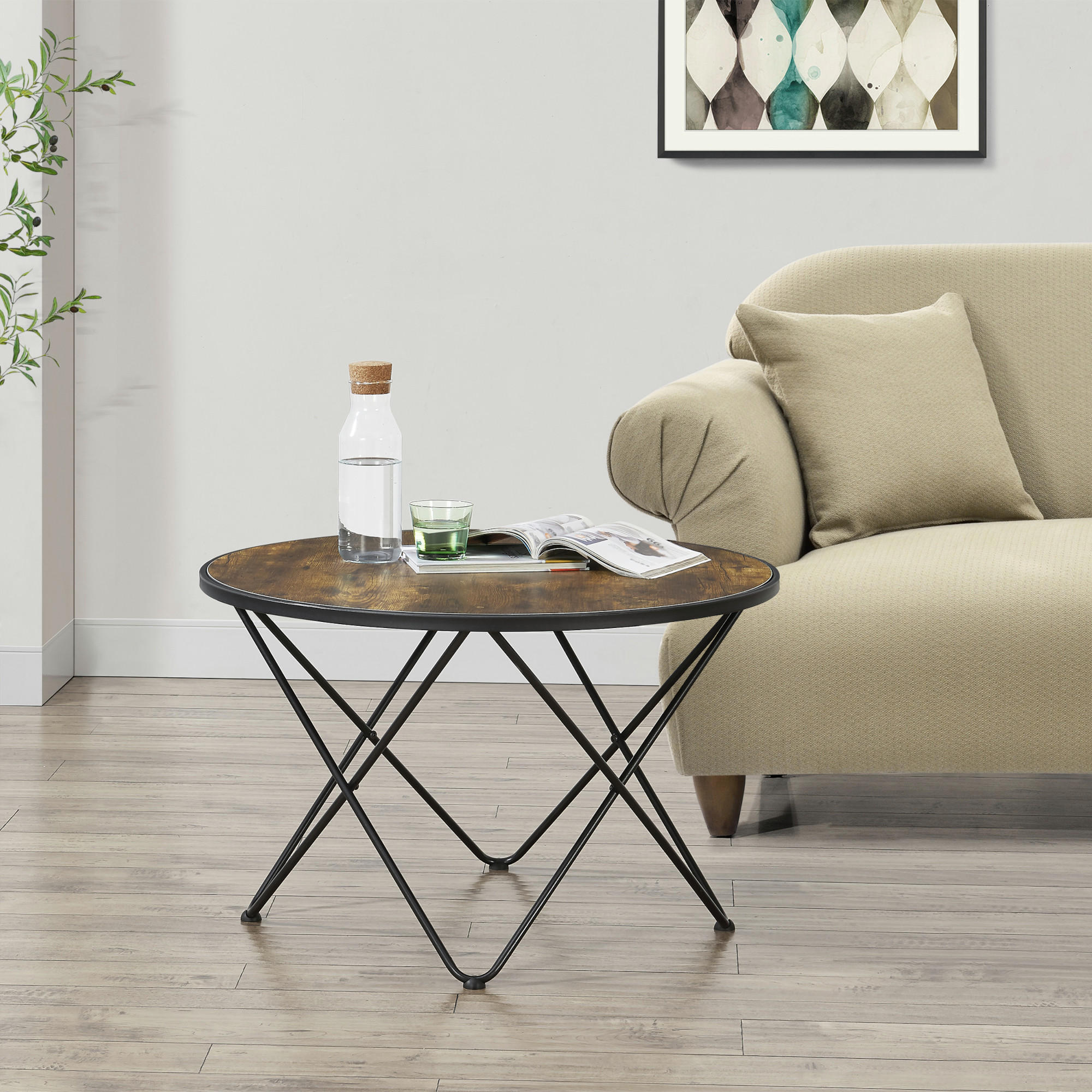 COUCHTISCH Goskamark 80/80/50 - Schwarz, Holzwerkstoff (80/80/50cm) - [en.casa]