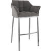 BARHOCKER Metall Taupe - Taupe/Edelstahlfarben, Metall (64/110/48cm) - CLP