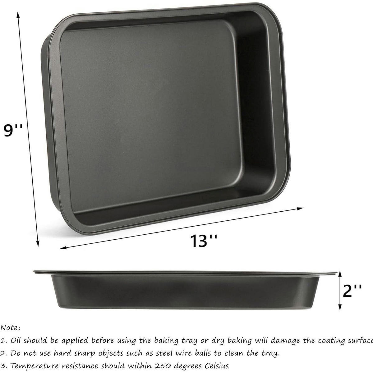 BACKFORM 3-teiliges Set 33 x 22,9 cm - Schwarz, Metall (22.9/5.1/33cm)