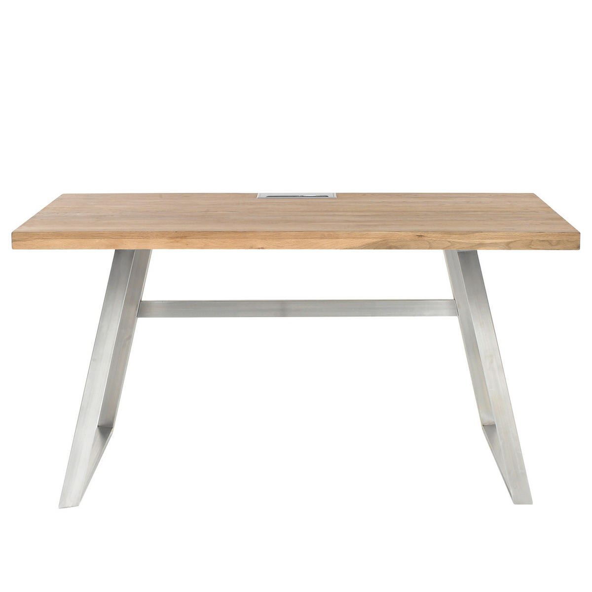 SCHREIBTISCH - Eichefarben, Holz/Metall (60/140/75cm) - home24