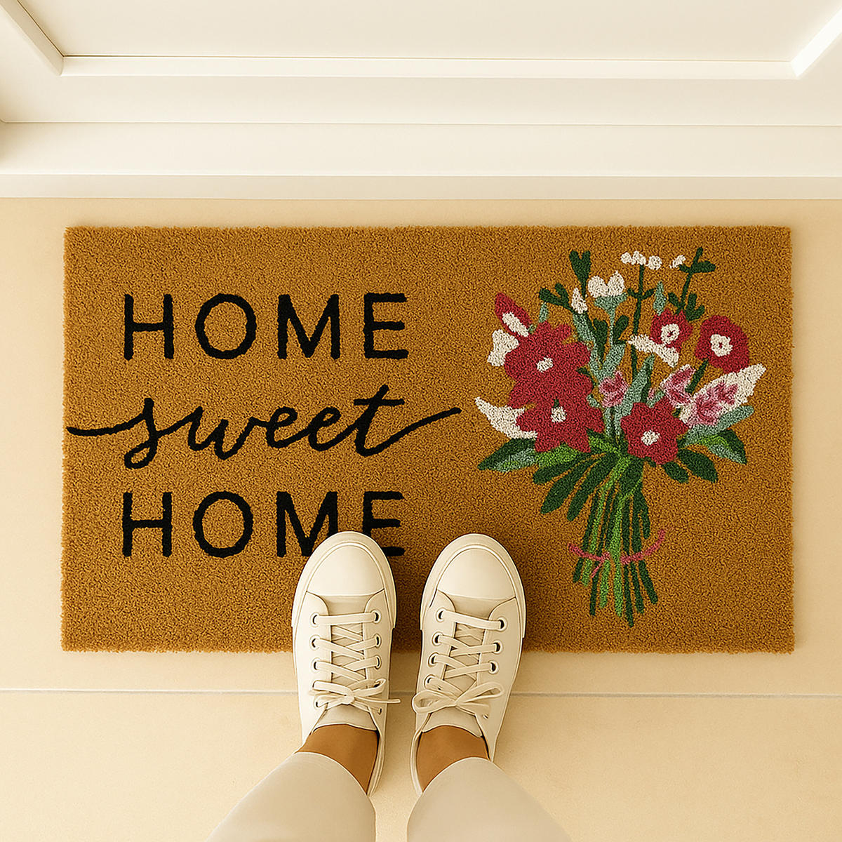 FUSSMATTE - Multicolor, Kunststoff/Textil (60/40cm) - Relaxdays