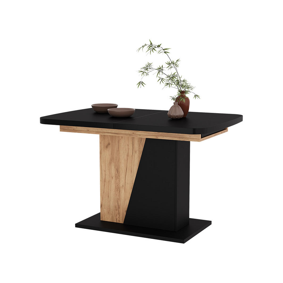 ROZKLÁDACÍ JÍDELNÍ STŮL Fenaro Dub Goldkraft/černá - medově dubová/černá, kompozitní dřevo (80/120/77.3cm) - Vicco