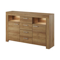 KOMMODE Sky Eiche Riviera 155 / 40 / 96cm - Eichefarben, Holzwerkstoff/Kunststoff (155/96/40cm) - Feldmann-Wohnen