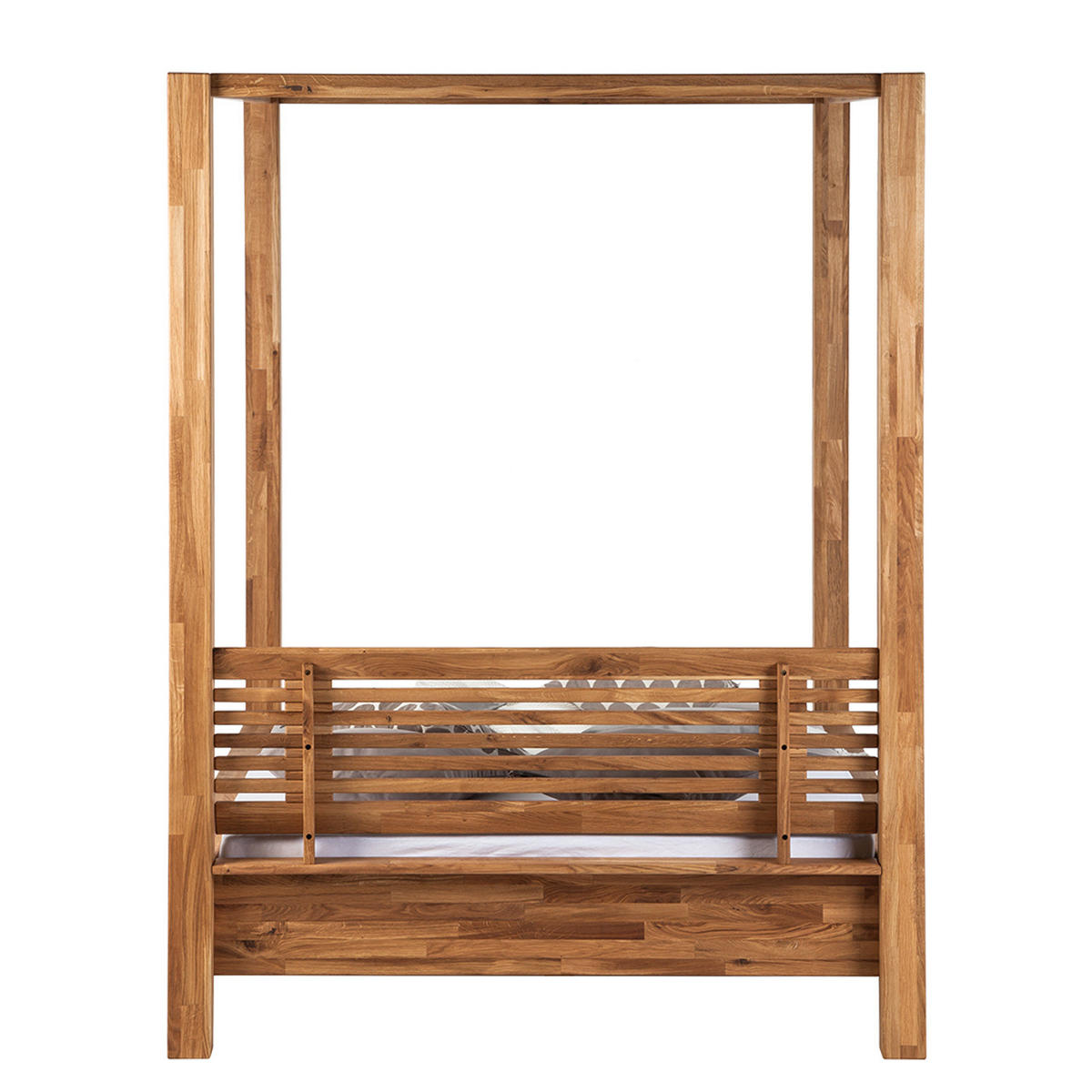 HIMMELBETT - Massivholz - Eichefarben, Holz (180/200cm) - home24