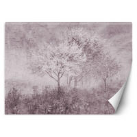 FOTOTAPETE, Ein blühender Baum in der Wiese Aquarell - Grau, Papier (300/210cm) - Feeby