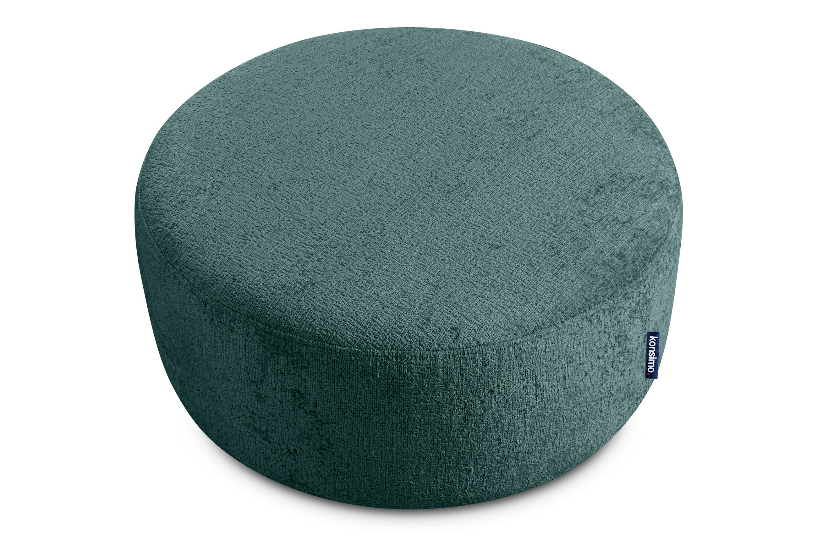 SITZHOCKER RAGGI mit 360° Drehfunktion, Marineblau - Blau/Grün, Textil (80/36/80cm) - KONSIMO®