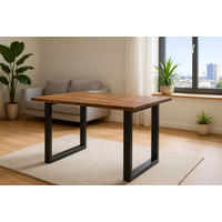 ESSTISCH LAURINA - Nussbaumfarben/Walnussfarben, Holz/Metall (80/140/77cm) - SAM