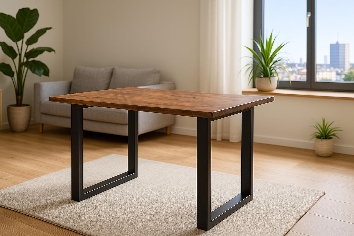 ESSTISCH LAURINA - Nussbaumfarben/Walnussfarben, Holz/Metall (85/160/77cm) - SAM