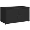 GARTENSCHRANK Schwarz 110x55x60,5 cm Poly Rattan - Schwarz, Kunststoff (110/60.5/55cm) - furnicato