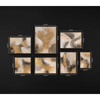 GEMÄLDE Blitz der Inspiration Schattenfugenrahmen Grau 7-teilig - Grau, Holz (130/80cm) - YS-art gallery