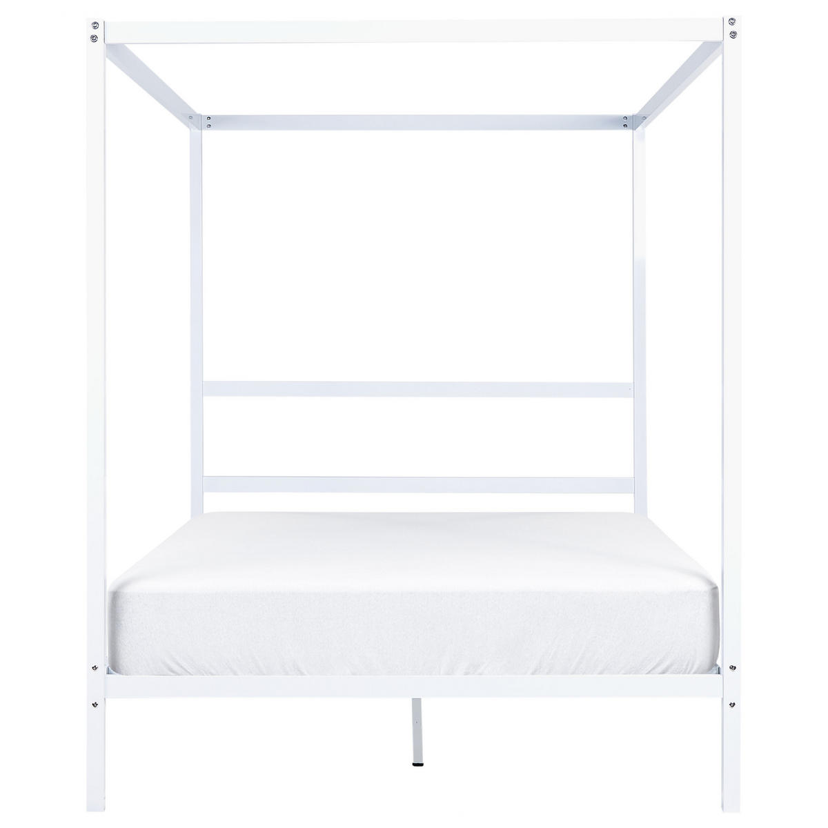 HIMMELBETT 140/200cm Weiß Lestards - Weiß, Metall (140/200cm) - Beliani