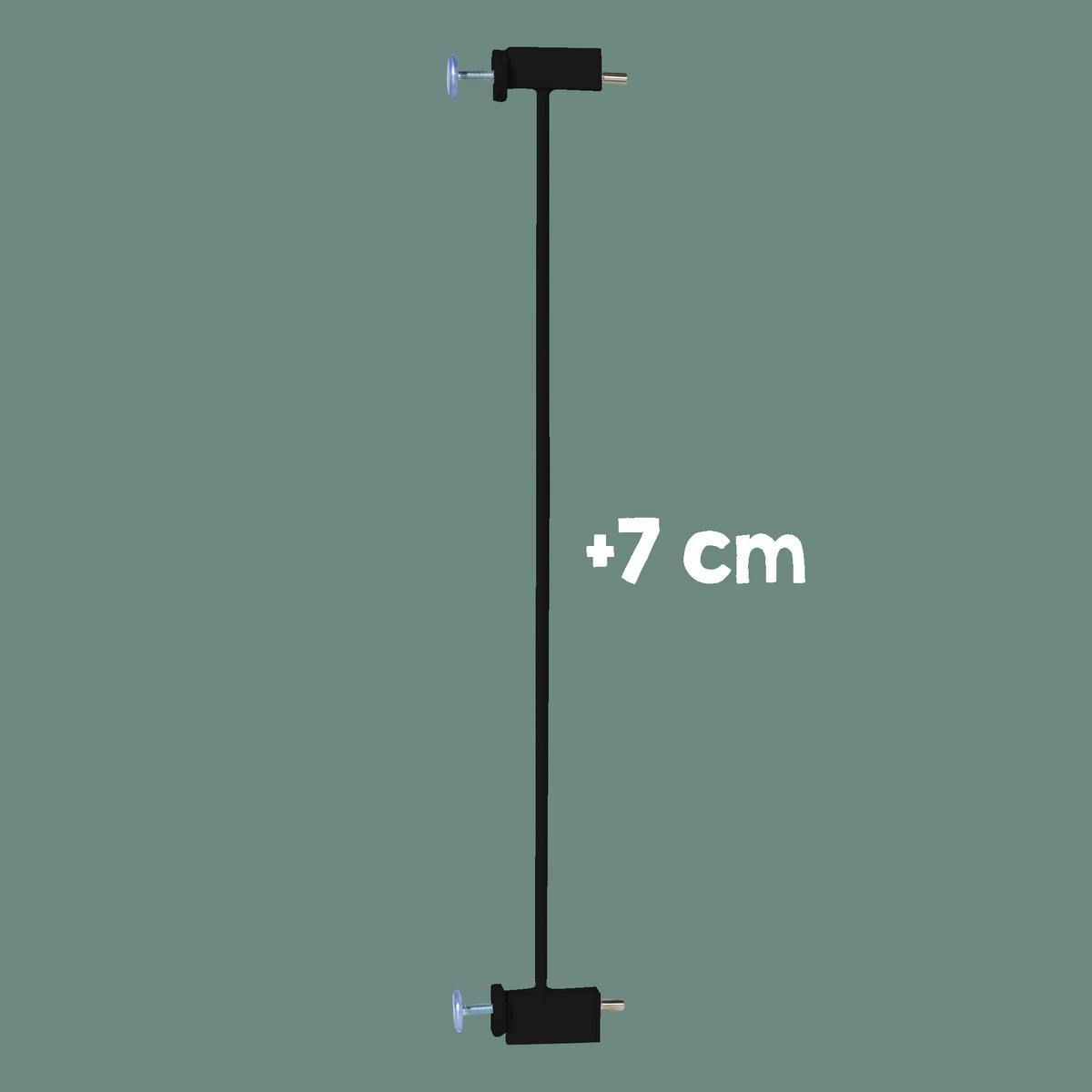 SCHUTZGITTERVERLÄNGERGUNG easySafe+ 7 cm - Schwarz, Metall (10/2.7cm) - Roba