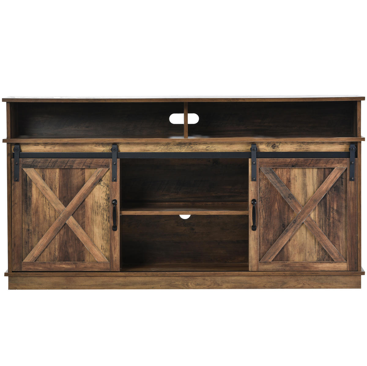 TV-SCHRANK mit Schiebetüren 148 x 40 x 78 cm Braun - Braun, Holzwerkstoff (40/78/148cm) - Beauniv