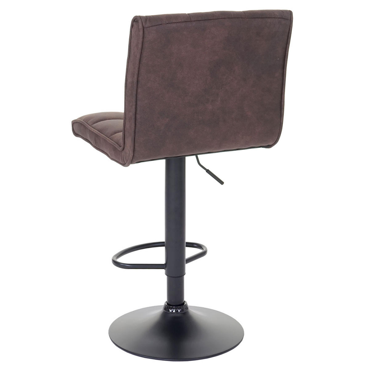 BARHOCKER 2er-Set gepolstert und höhenverstellbar mit Lehne Sitzhöhe 64-85cm Wildlederimitat vintage Dunkelbraun - Dunkelbraun, Kunststoff/Textil (44/116/46cm) - PROREGAL