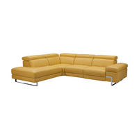 ECKSOFA Opera Echtleder Senfgelb - Gelb, Leder/Metall (218/269cm)