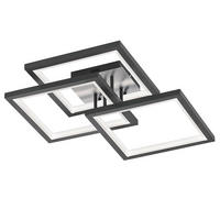 LED DECKENLEUCHTE Grau Eckig Dimmer - Grau, Metall (56/56/17.5cm) - Wofi
