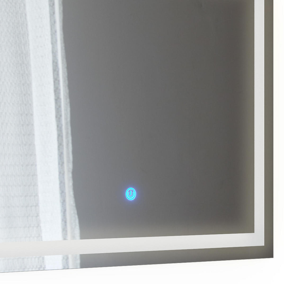 BADEZIMMERSPIEGEL Viola Weiß 80 x 65 cm mit LED-Beleuchtung - Weiß, Glas (3/65/80cm) - Vicco