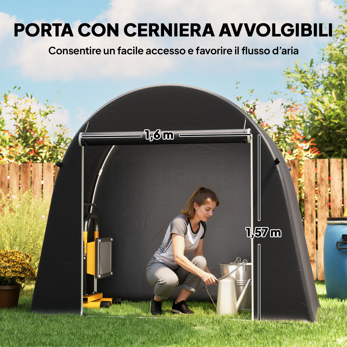 CARPORT Dunkelgrau 1 Stück - Dunkelgrau, Kunststoff (120/200/245cm) - GiPP