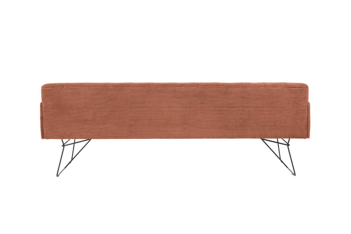 ESSZIMMERBANK CHARME Braun Cord - Dunkelbraun/Braun, Textil (166/85/69cm) - KAWOLA
