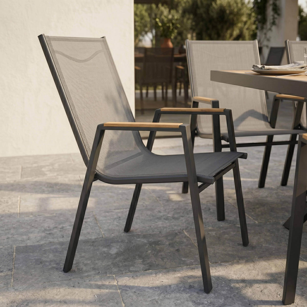 GARTENSET 11er-tlg., Grau - Grau, Metall - Oviala
