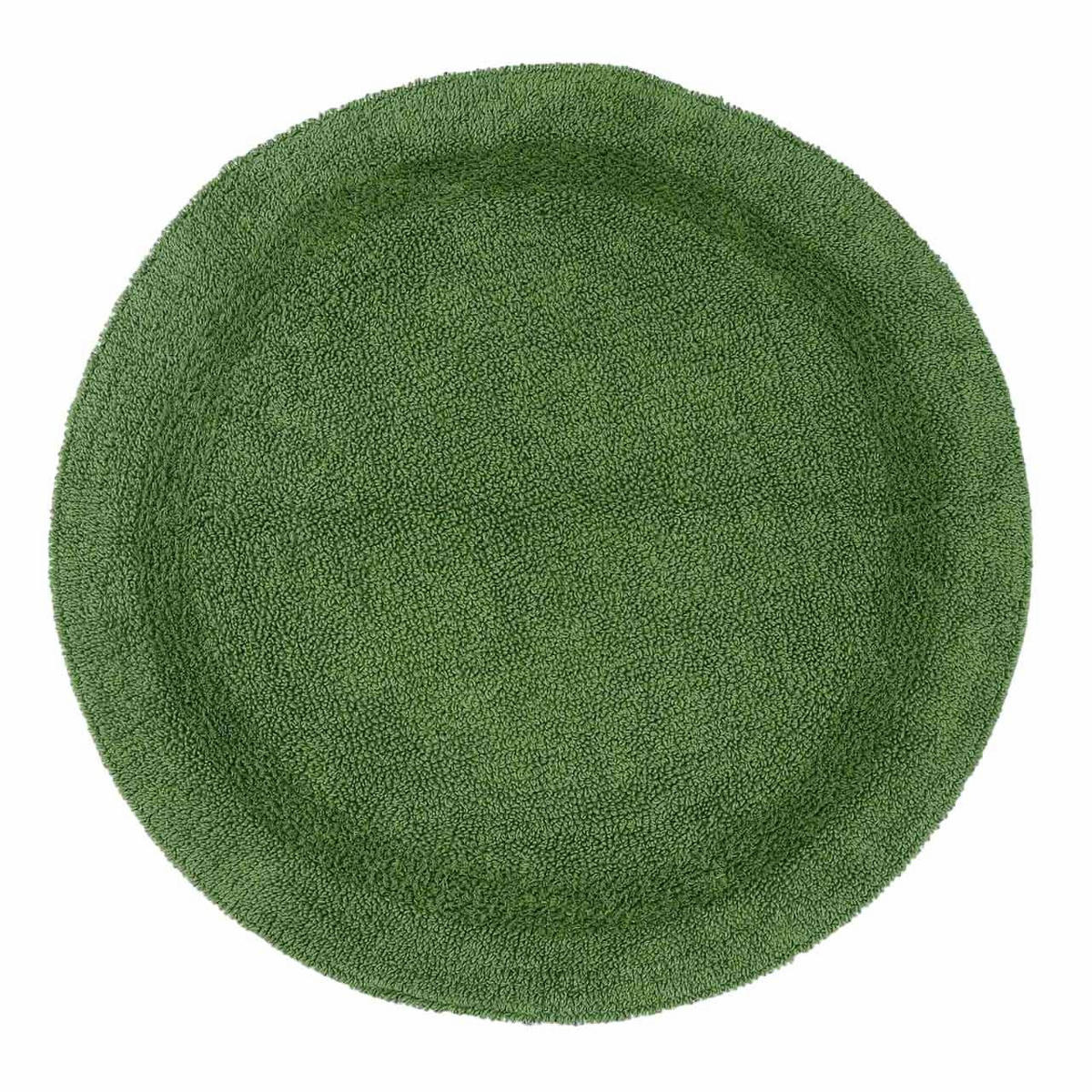 BADEMATTE 80 cm rund, 100% Baumwolle, wendbar - Smaragdgrün, Textil (80/80cm) - Homescapes