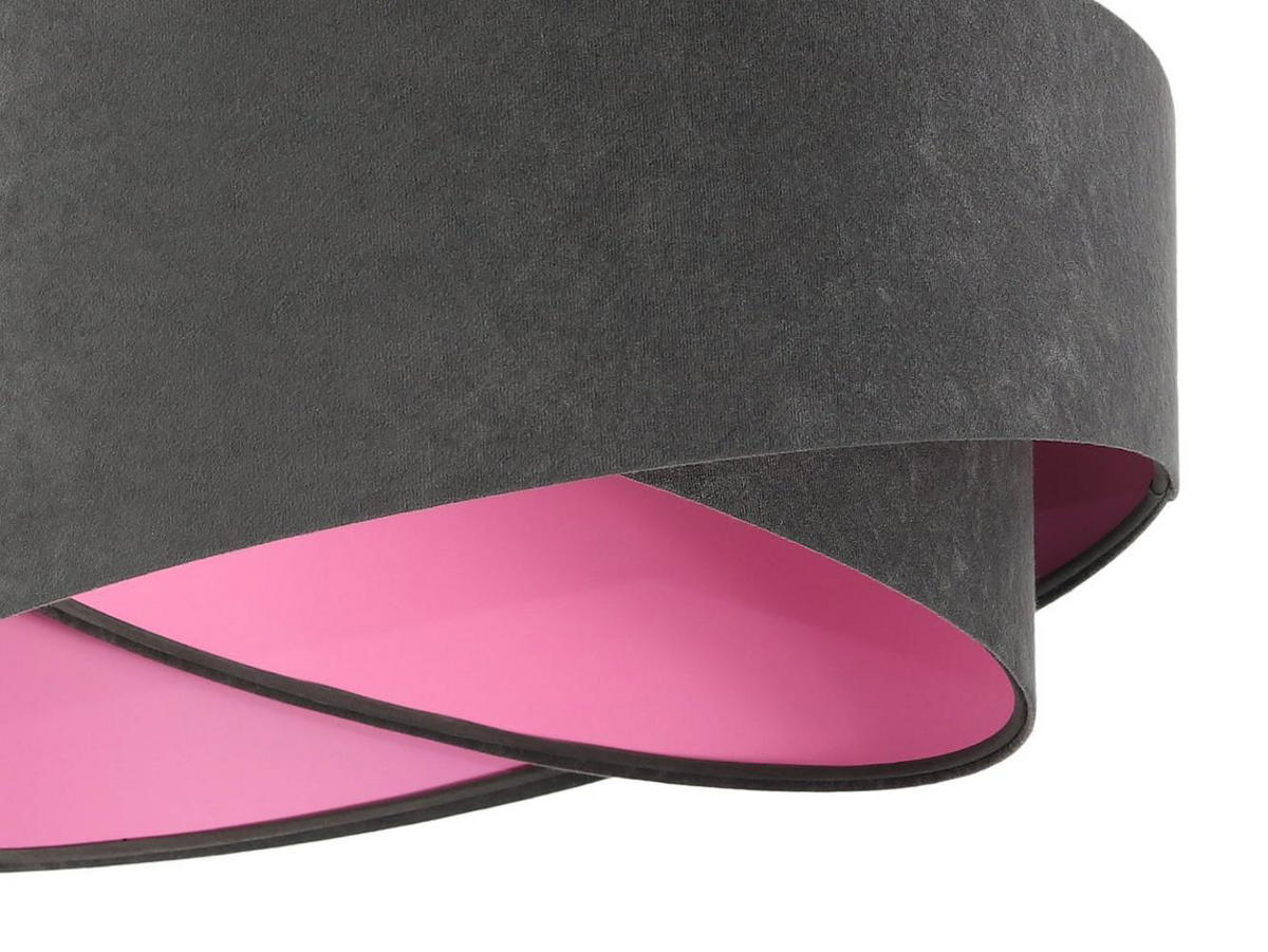 HÄNGELEUCHTE Grau 50/23 cm - Pink, Kunststoff (50/1.3/23cm) - ONZENO