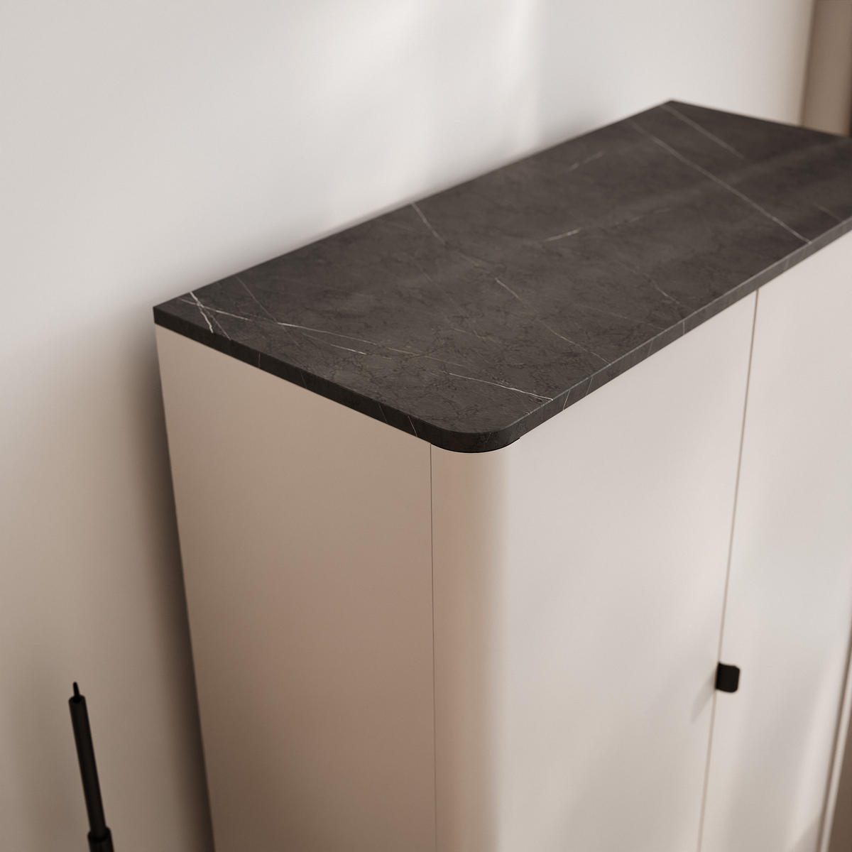 KLEIDERSCHRANK mit Schubladen NAVANI 90 cm Kaschmir Nuss - Kaschmir/Schwarz, Holzwerkstoff/Metall (90/191/60cm) - Idohome
