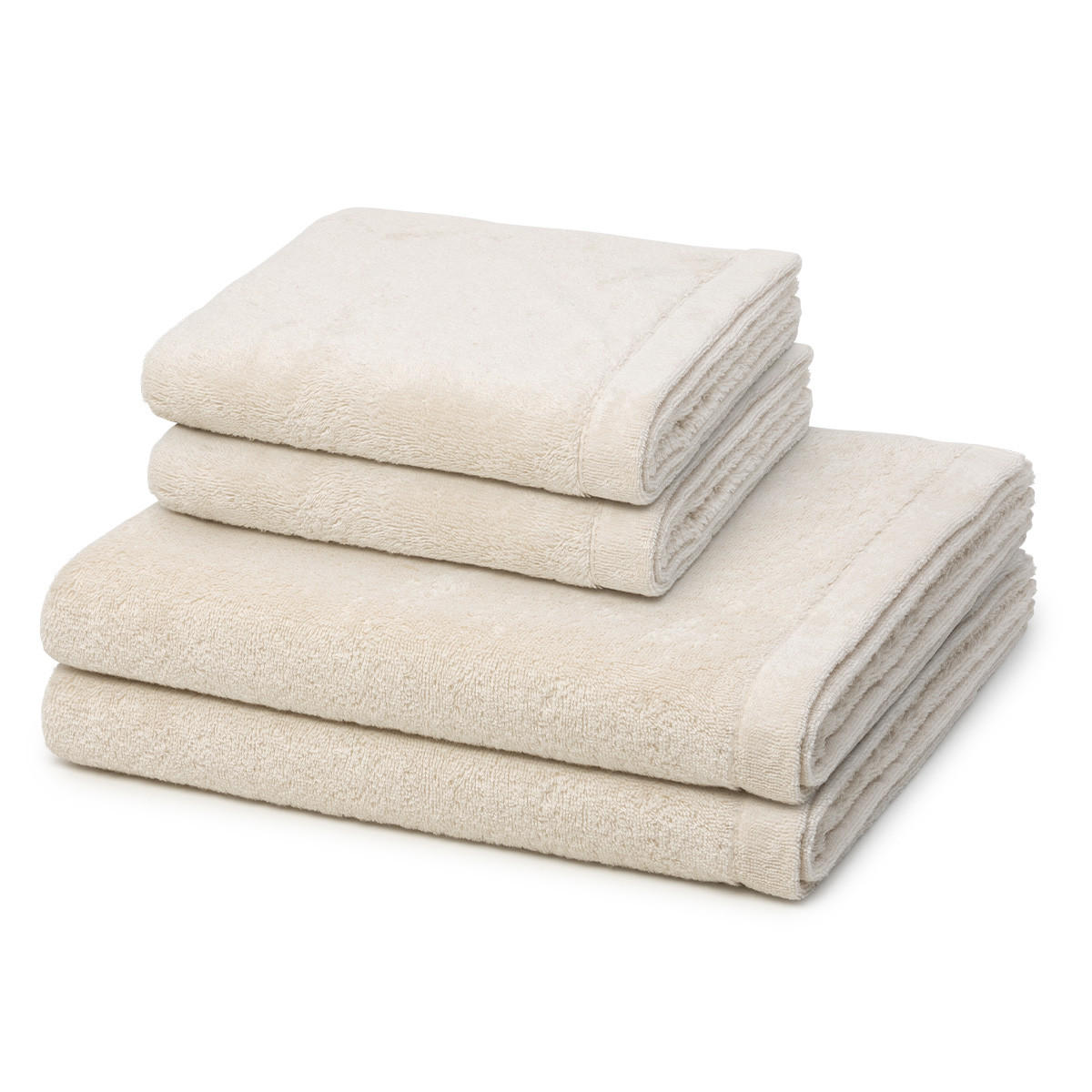 FROTTIERSET Lifestyle 4-teilig - Naturfarben, Textil (50/100cm) - Cawoe