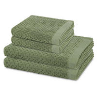 FROTTIERSET Harmony 4-teilig - Grün, Textil (50/100cm) - Ross