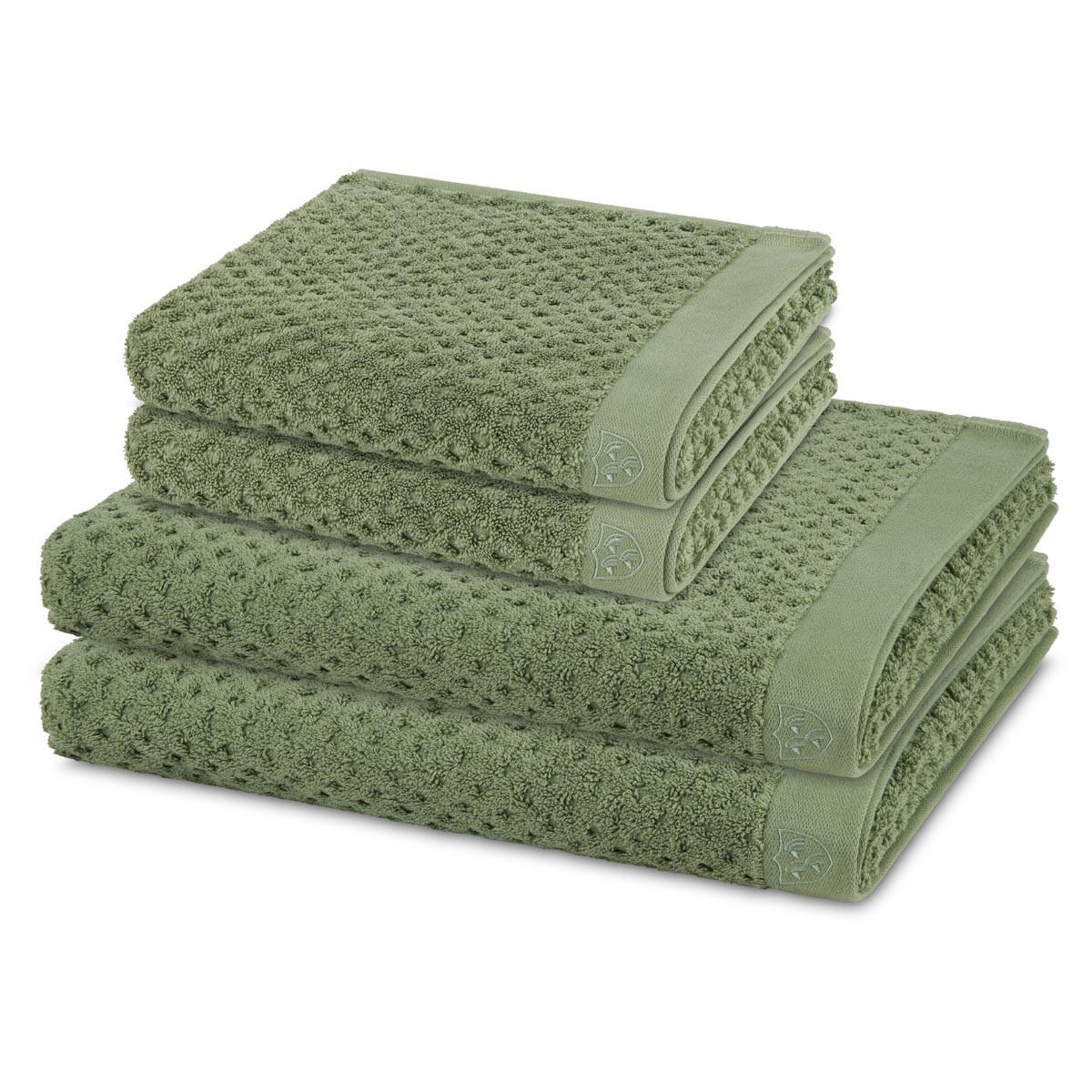 FROTTIERSET Harmony 4-teilig - Grün, Textil (50/100cm) - Ross