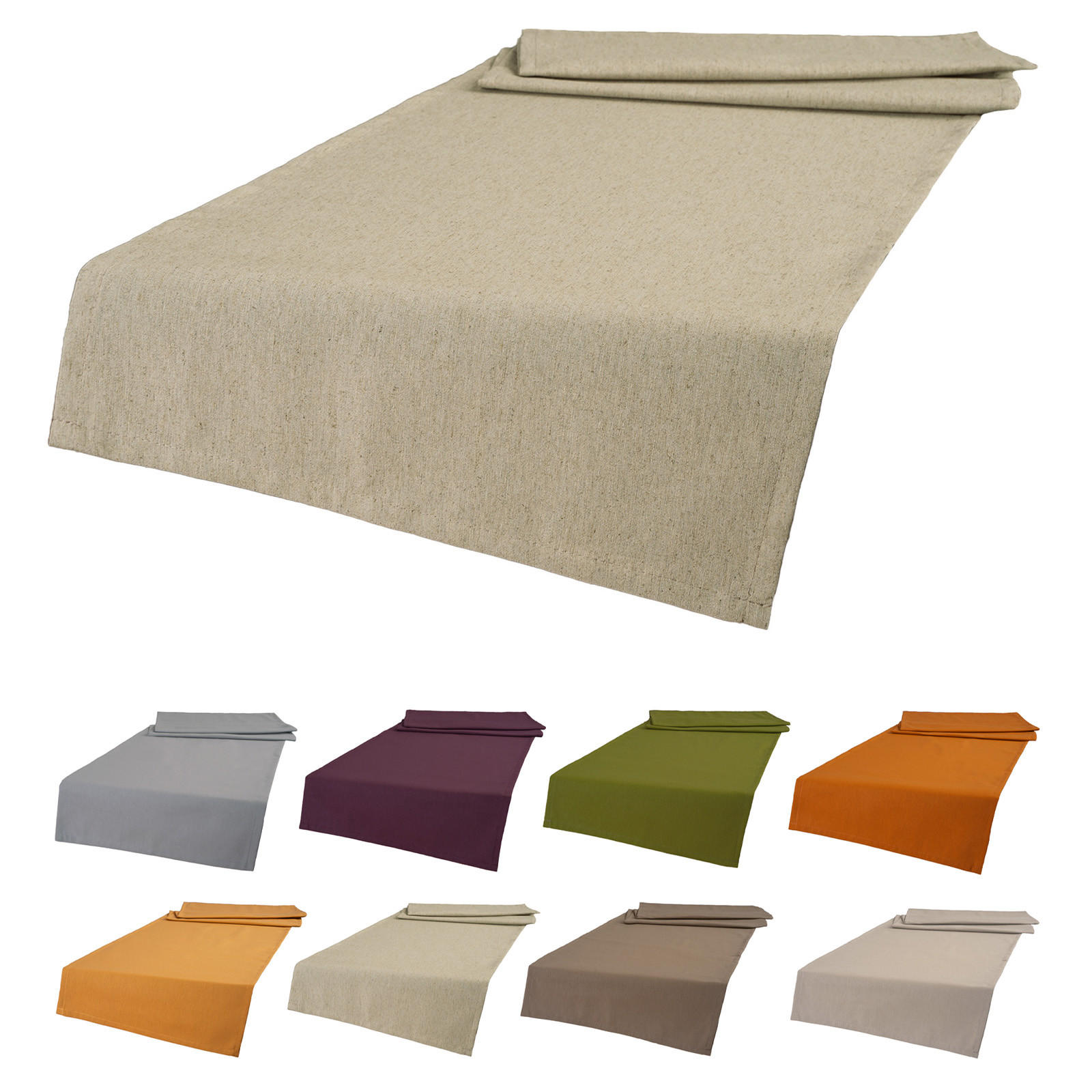 TISCHLÄUFER Wunschton melange-beige 40/130 cm - Beige, Textil (40/130cm) - beties Heimtextil