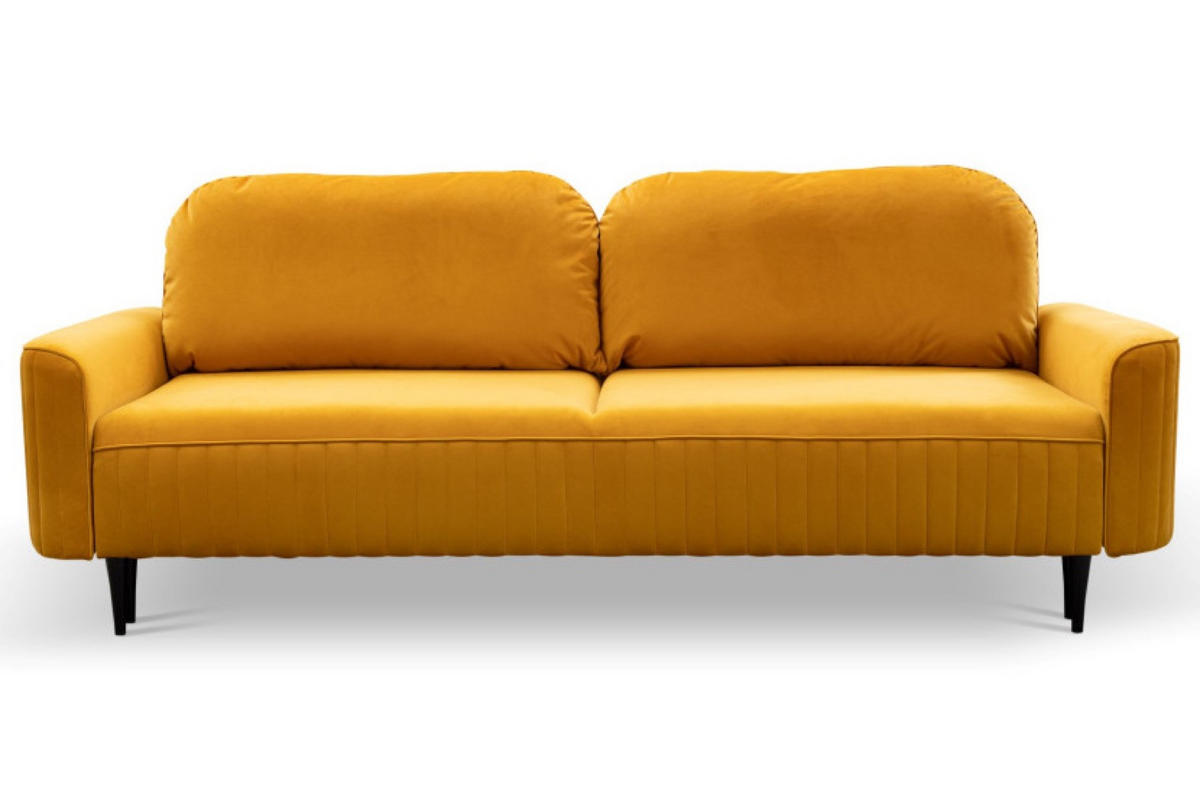 SOFA Senfgelb ANES Ausziehbar Drei-Sitzer - Gelb, Textil (244/92/102cm) - Sepro Meble