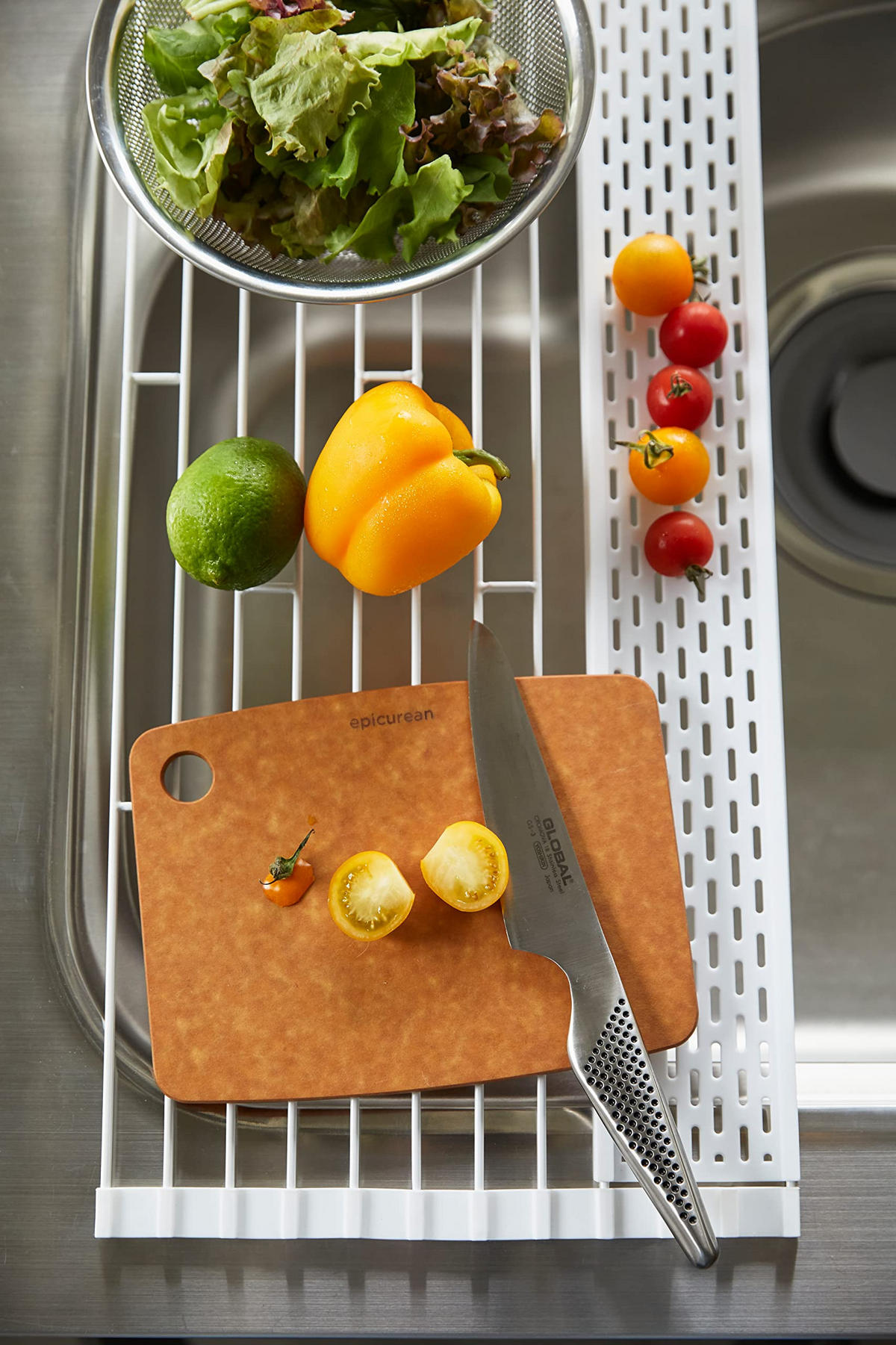 ABTROPFGESTELL 5057 Tower Weiß 0,8 x 42 x 26 cm - Weiß, Metall (42/1/26cm) - Yamazaki