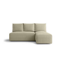 ECKSOFA mit Schlaffunktion SAVIO MINI Quelle 06 Rechts - Beige, Textil (200/140cm) - Bedante